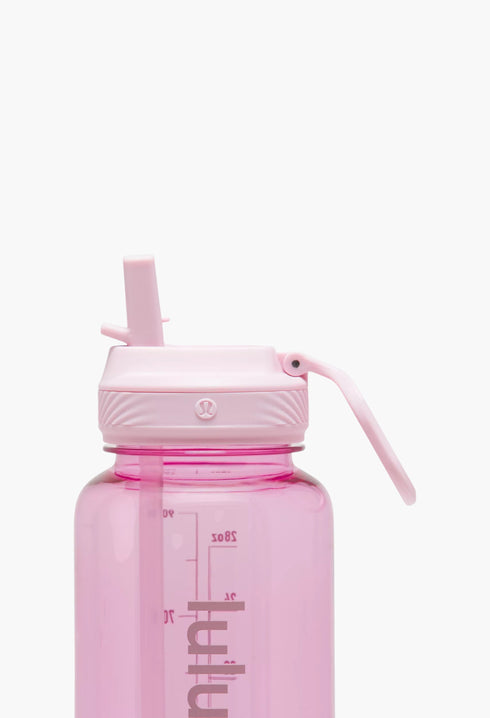 Pink Frosting/Blissful Pink - Back to Life Clear Bottle 32oz Straw Lid - GLAM MODA